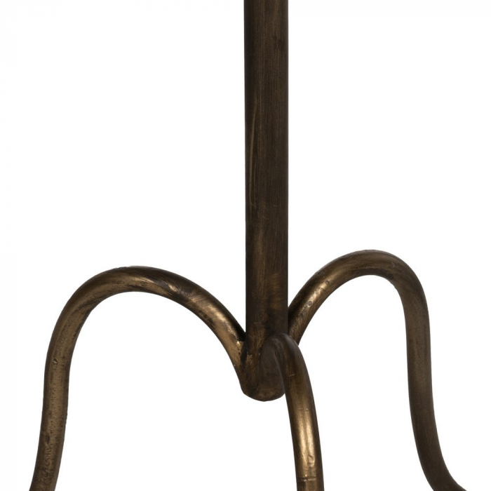 Măsuță rotundă metal auriu vintage cu blat embosat [6]
