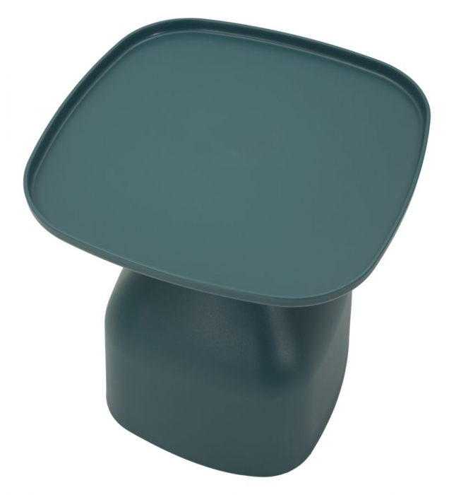 Măsuță Gea albastru-verzuie cu design organic și finisaj mat din plastic durabil [4]
