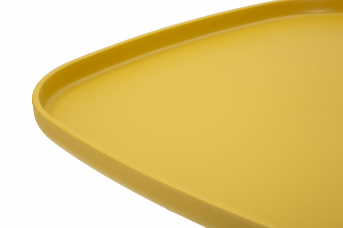Măsuță Gea galbenă din plastic durabil cu design organic și finisaj mat [5]