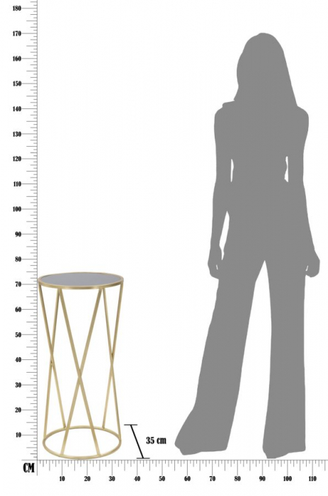 Masuta hol Glam Simple, metal sticla - CreativDeco.ro [8]