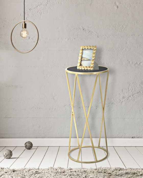 Masuta hol Glam Simple, metal sticla - CreativDeco.ro [2]