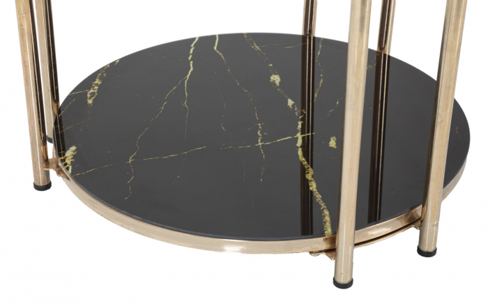 Masuta Ikis, Metal Auriu, Sticla Neagra - creativdeco.ro [5]