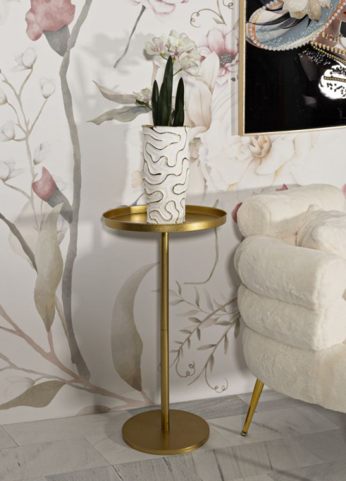 Masuta inalta aurie cu tava | Accent rafinat CreativDeco [2]