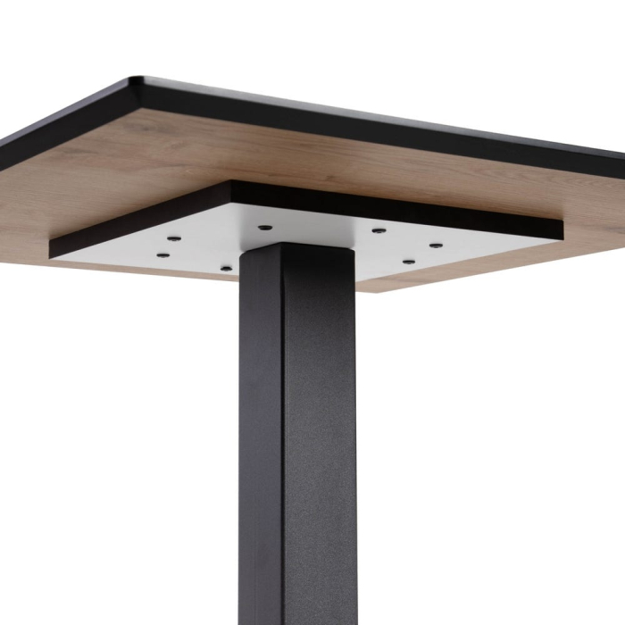 Măsuță înaltă pătrată din MDF finisaj lemn natur și metal [5]