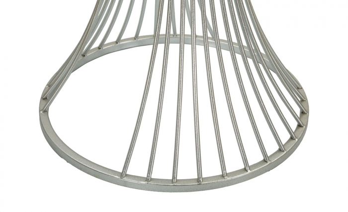 Masuta inalta rotunda argintie | Accent modern CreativDeco [8]