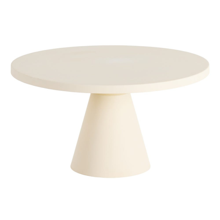 Măsuță joasă din oțel crem cu bază conică [2]