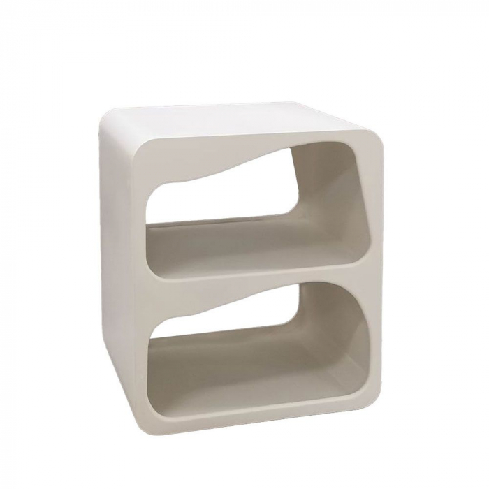 Măsuță albă sculpturală cu spații deschise TINOS [1]