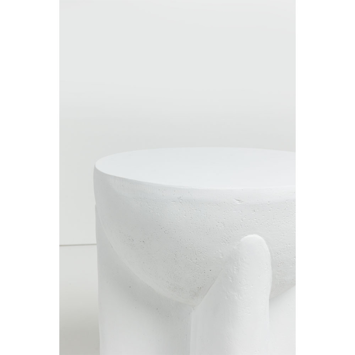 Măsuță laterală albă din MgO cu design sculptural [4]