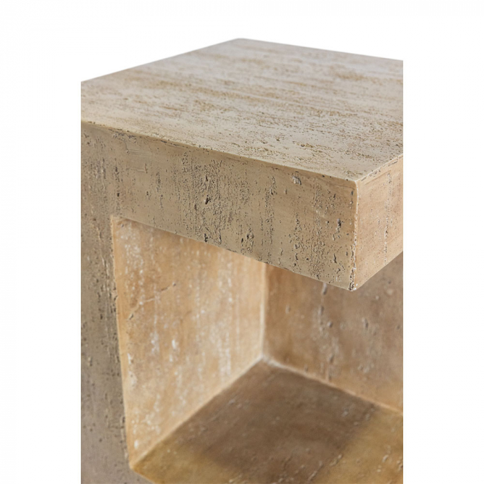 Măsuță laterală bej cu decupaj modern Pyramis [3]