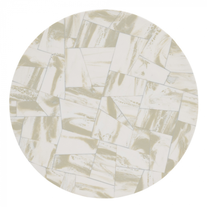 Masa Laterala Moderna Crem CreativDeco - Design Geometric Contemporan [7]