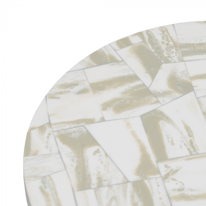 Masa Laterala Moderna Crem CreativDeco - Design Geometric Contemporan [4]