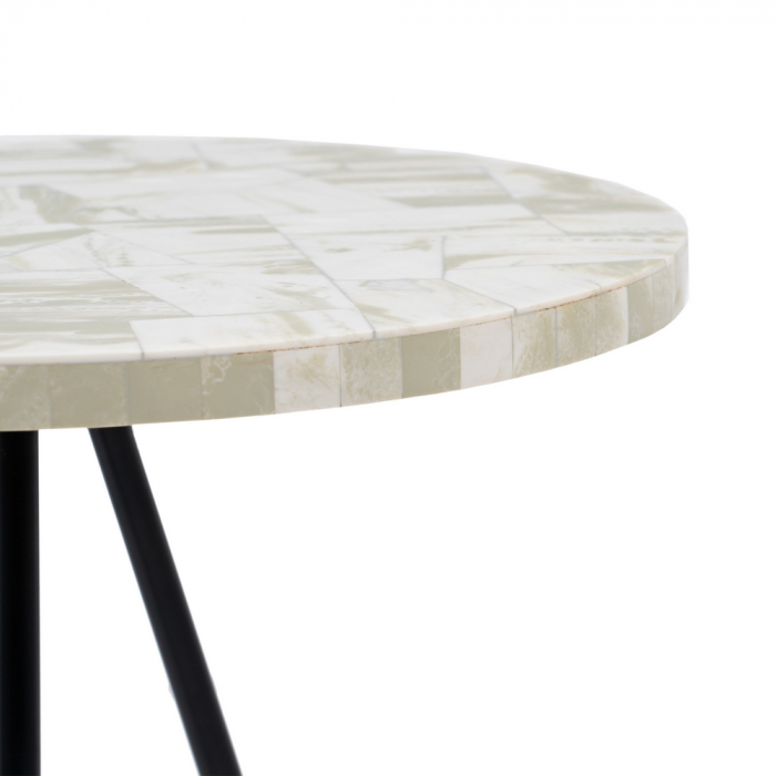 Masa Laterala Moderna Crem CreativDeco - Design Geometric Contemporan [3]