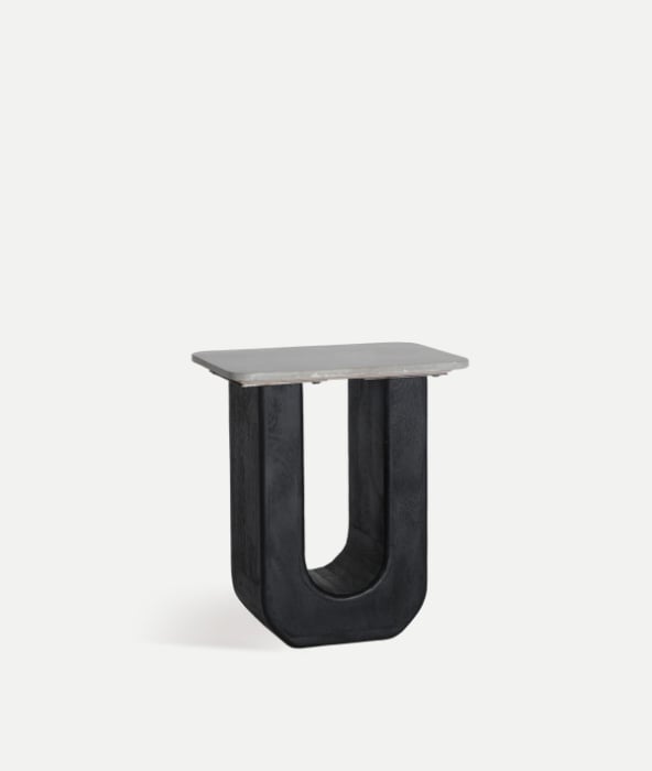 Măsuță laterală lemn mango marmură KHEJ – titlu imagine principală [2]