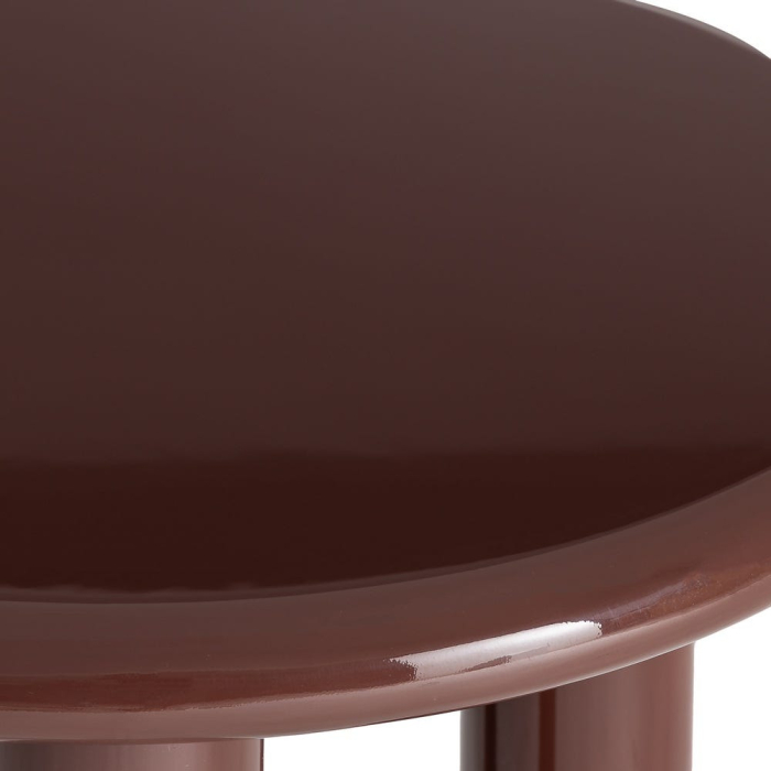 Masuta laterala din MDF lacuit garnet cu trei picioare cilindrice [12]