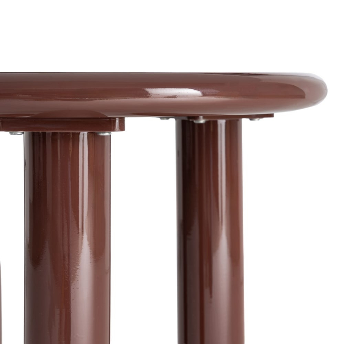 Masuta laterala din MDF lacuit garnet cu trei picioare cilindrice [10]