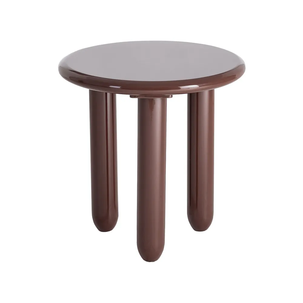 Masuta laterala din MDF lacuit garnet cu trei picioare cilindrice [2]