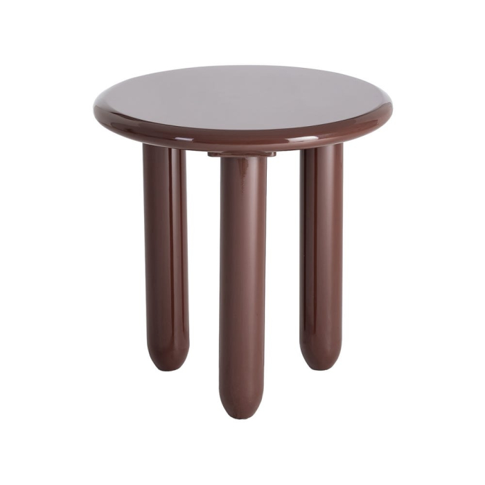 Masuta laterala din MDF lacuit garnet cu trei picioare cilindrice [8]