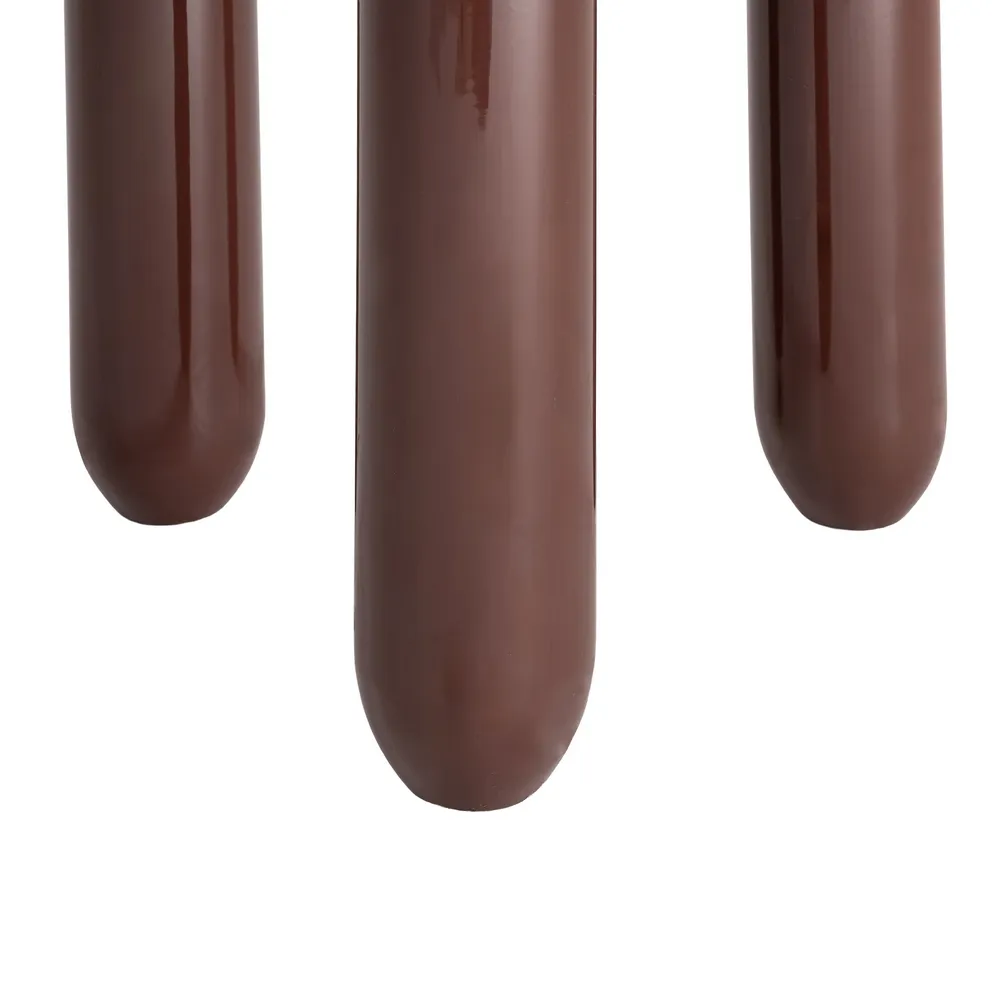 Masuta laterala din MDF lacuit garnet cu trei picioare cilindrice [5]