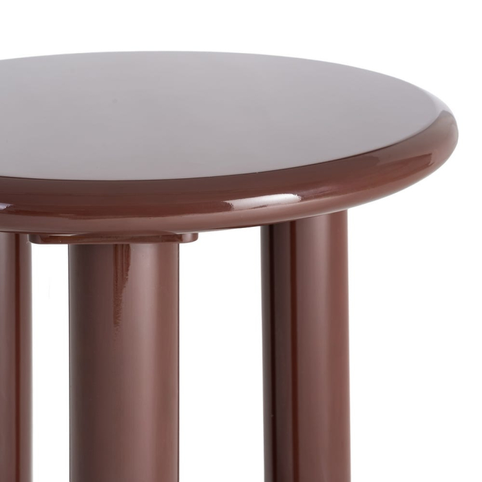 Masuta laterala din MDF lacuit garnet cu trei picioare cilindrice [9]