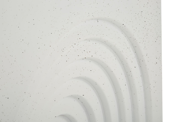 Masuta laterala cubica cu relief arcuit crem 40.5x50.5 cm [6]