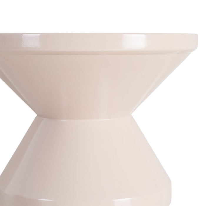 Măsuță laterală decorativă din metal alb forme geometrice [4]