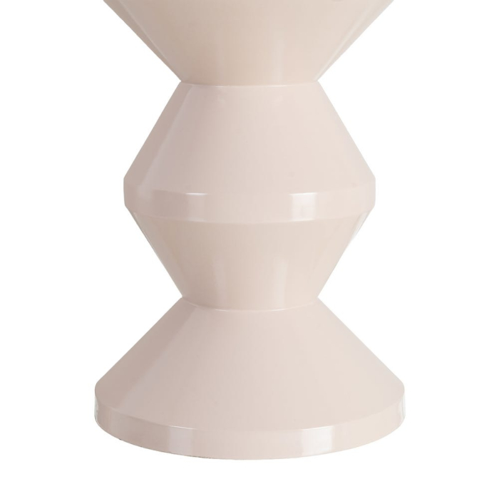 Măsuță laterală decorativă din metal alb forme geometrice [6]