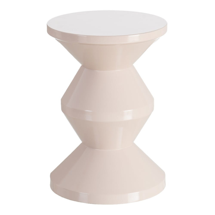 Măsuță laterală decorativă din metal alb forme geometrice [2]