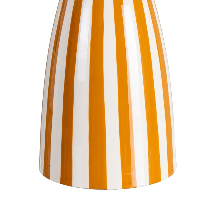 Măsuță laterală metal alb muștar blat radial [6]