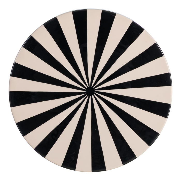 Măsuță laterală metal alb negru blat radial [9]