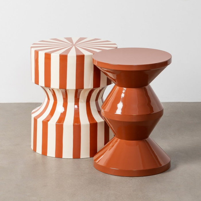 Măsuță laterală metal terracotta sculpturală [3]