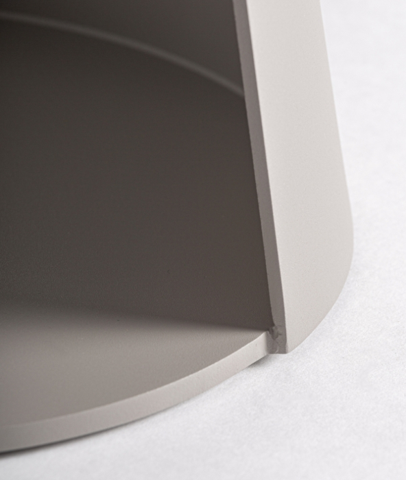 Masuta laterala din aluminiu taupe Wengen 40x40x48 cm [3]