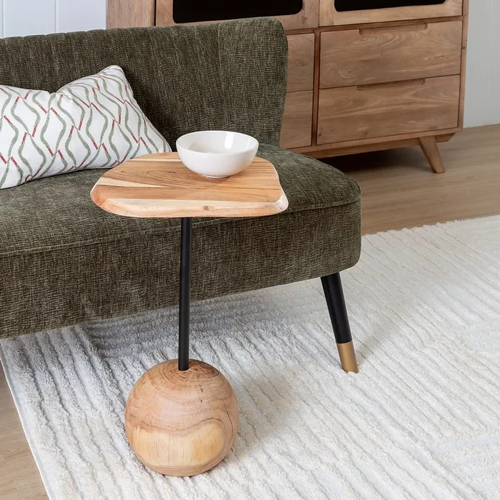 Măsuță laterală acacia, mobilier rustic [2]