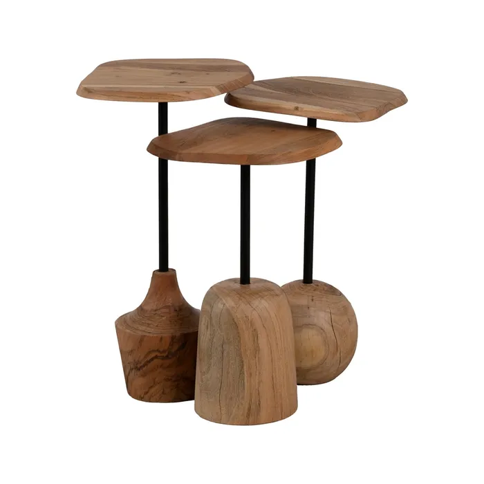 Măsuță laterală acacia, decor modern rustic [3]