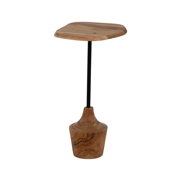 Măsuță laterală acacia, decor modern rustic [4]