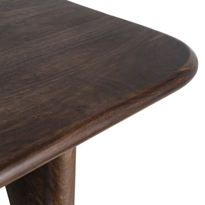 Măsuță laterală din lemn de mango cu blat pătrat și structură sculpturală [4]