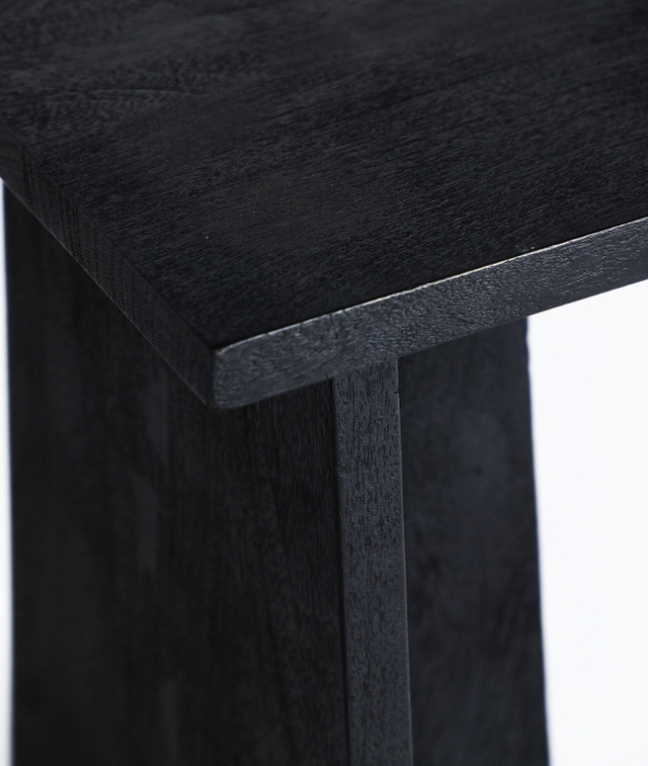 Masuta laterala din lemn de mango negru cu forma sculpturala ZNIN [5]