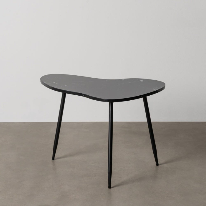 Măsuță laterală marmură neagră metal design organic [1]