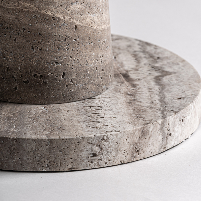 Măsuță laterală marmură vânată metal argintiu Meyzieu [4]