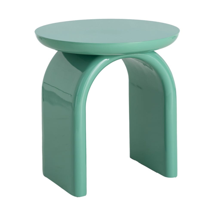 Măsuță laterală din MDF verde lucios cu formă arcuită [3]