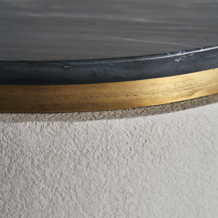 Masuta laterala Art Deco metal alb negru|Masute elegante [4]