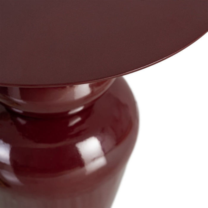 Măsuță laterală din metal bordeaux bază stratificată [7]