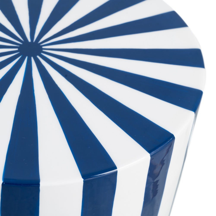 Măsuță laterală din metal cu dungi alb-albastru [7]