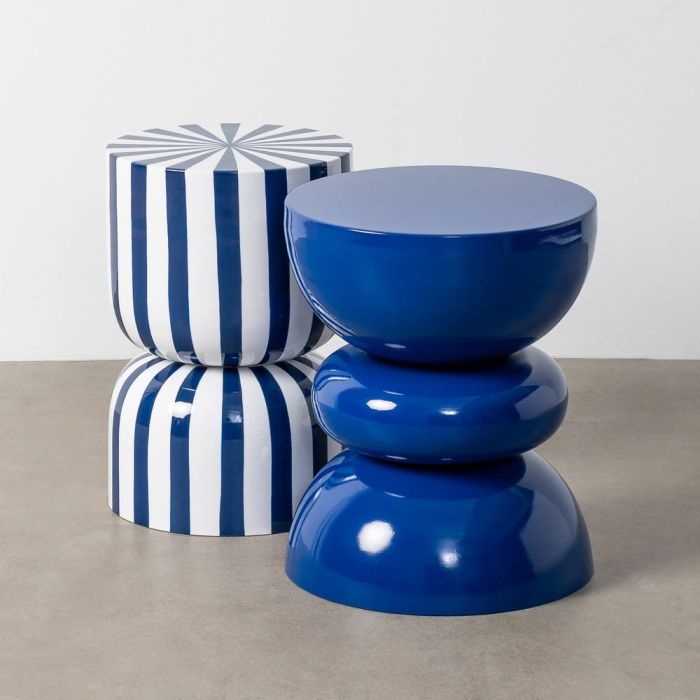 Măsuță laterală din metal cu finisaj albastru [3]