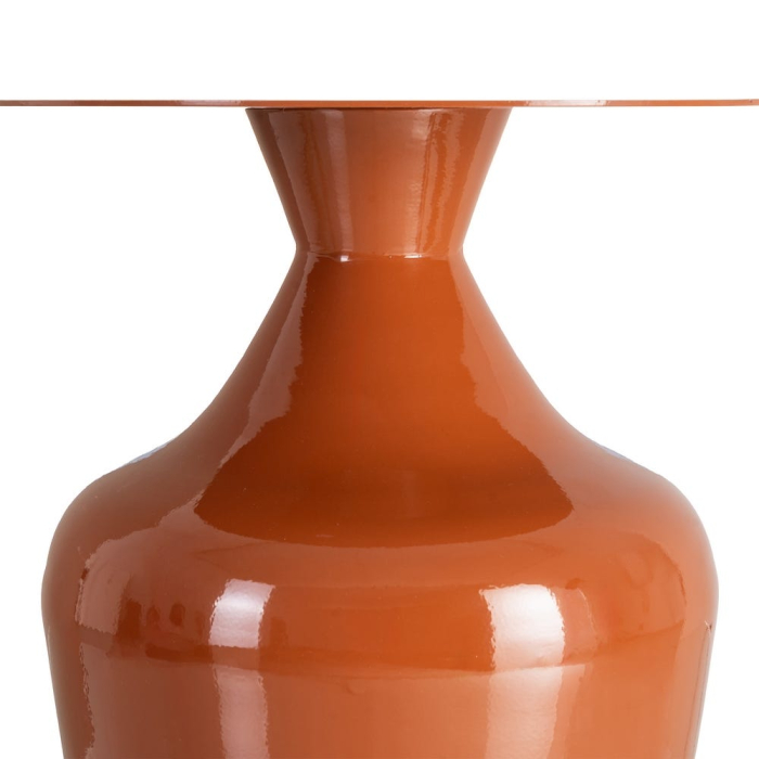 Măsuță laterală din metal teracotă bază volumetrică [5]