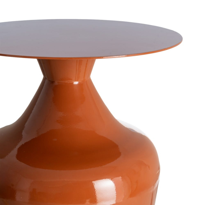 Măsuță laterală din metal teracotă bază volumetrică [4]