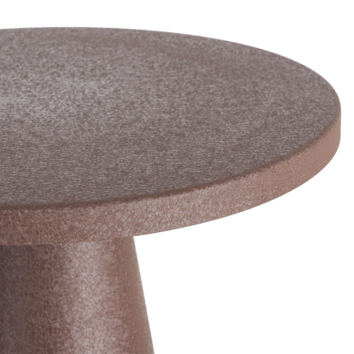 Măsuță laterală din oțel maro blat texturat [6]