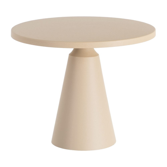 Măsuță laterală din oțel taupe blat rotund [2]