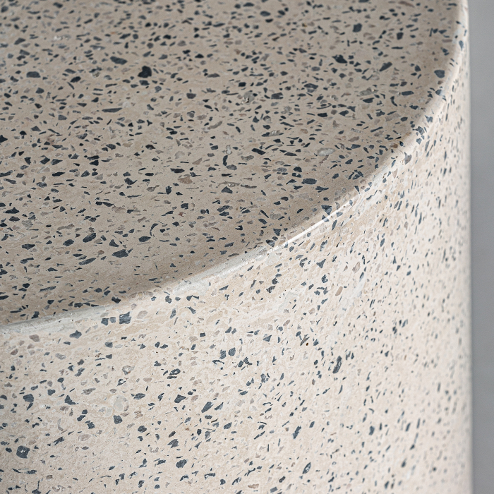 Masuta laterala contemporana terrazzo alb|Masute decorative [3]