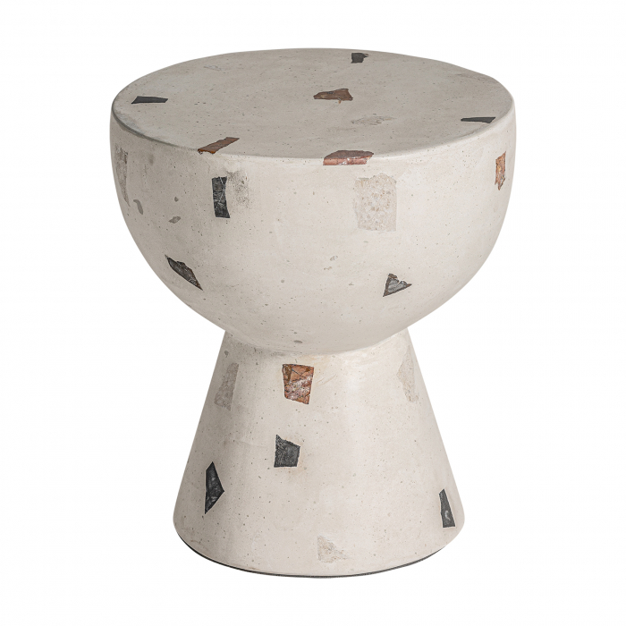 Masuta laterala contemporana terrazzo alb|Masute decorative [2]
