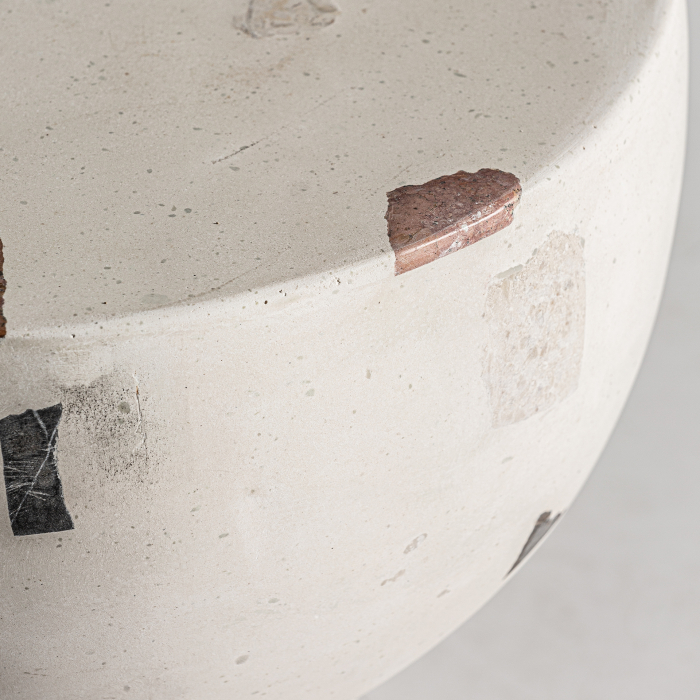 Masuta laterala contemporana terrazzo alb|Masute decorative [3]